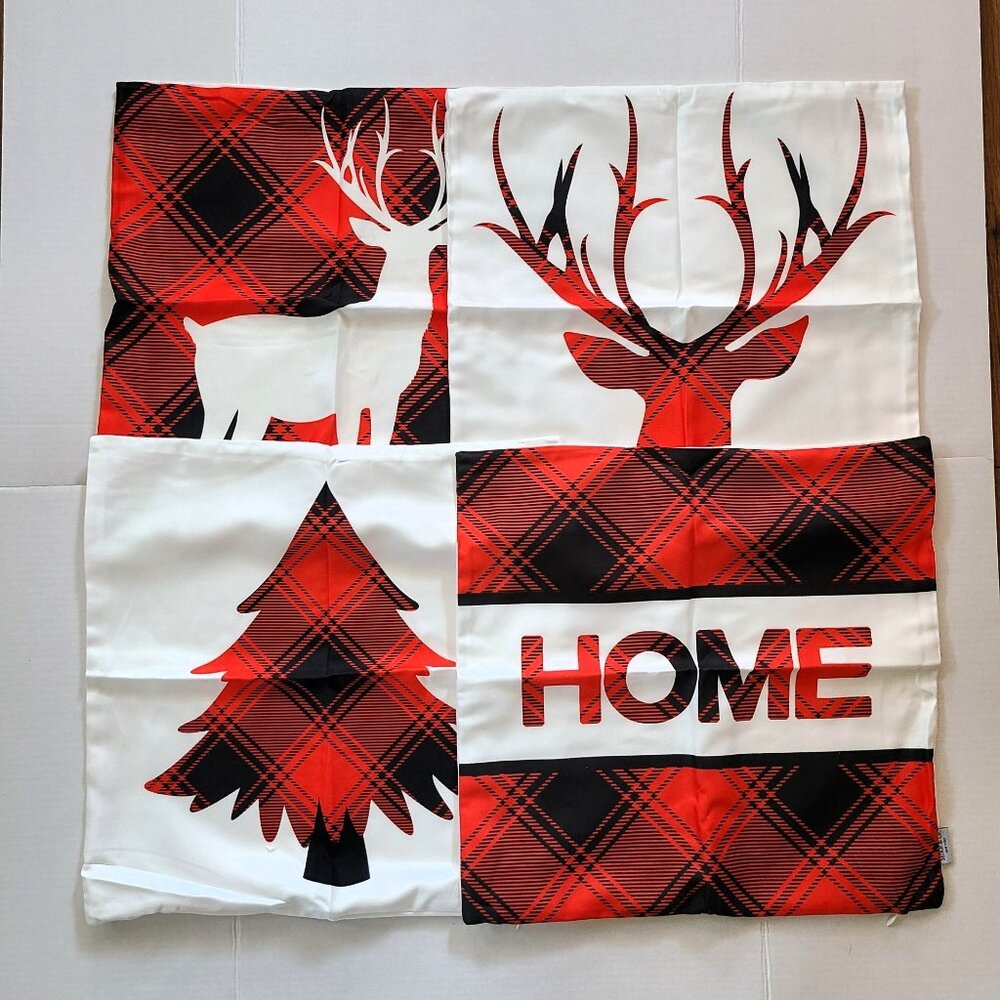 Christmas Decorative Throw Pillow Set of 4 Square 18 in. x 18 in.